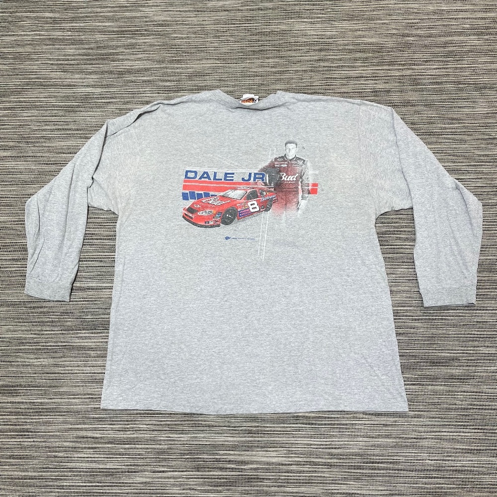Vintage Dale Earnhardt Jr Long Sleeve Gray T-shirt